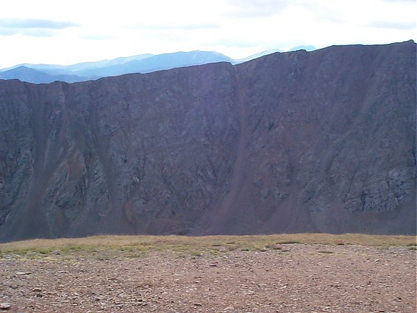 The view of the Continental Divide as seen while looking south across the valley (Stevens Gulch).