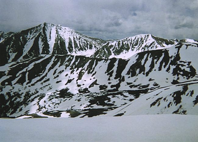 Looking Southeast towards Torreys Peak (left) and Grizzly Peak (right).