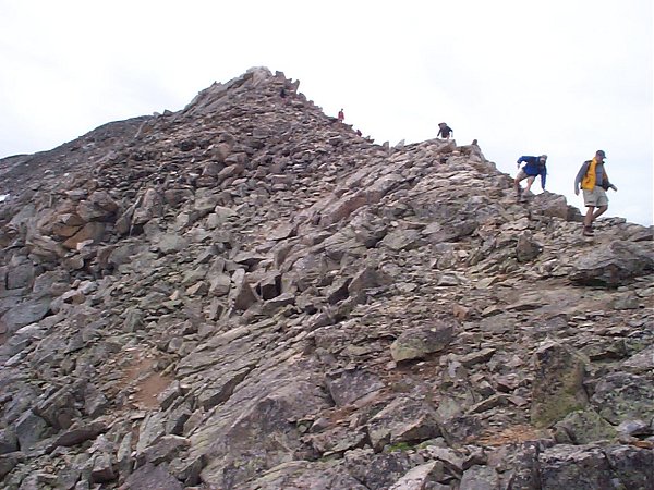 Another view of the rocks near the summit.