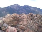 Twin Sisters Peaks - 11,413 and 11,428 feet - as seen from the top of Estes Cone.