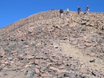 More rocky trail up towards the summit.  Notice there are people already coming down.  They must have started before sunrise.