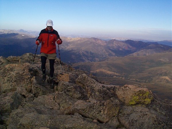 John at the summit of Mount Bierstadt.