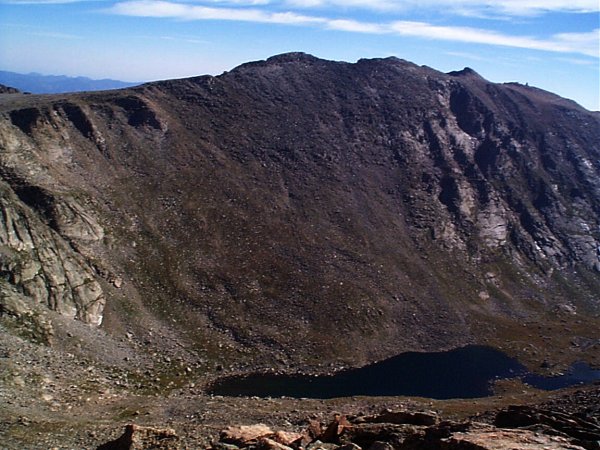 Abyss Lake and Mount Evans.