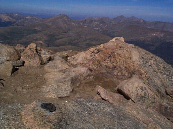 USGS Marker on the summit - location.