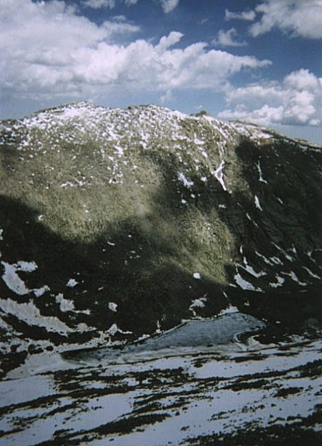 The summit of Mount Evans and Abyss Lake.