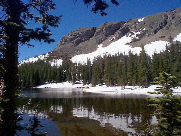 One of the many lakes along the Mitchell Lake Trail.