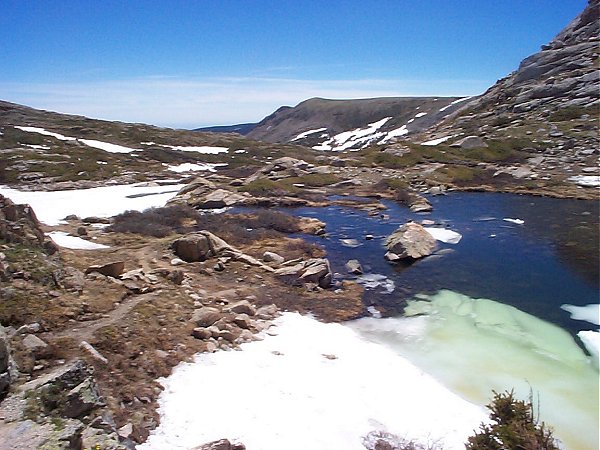 Open water near the outlet of Blue Lake.