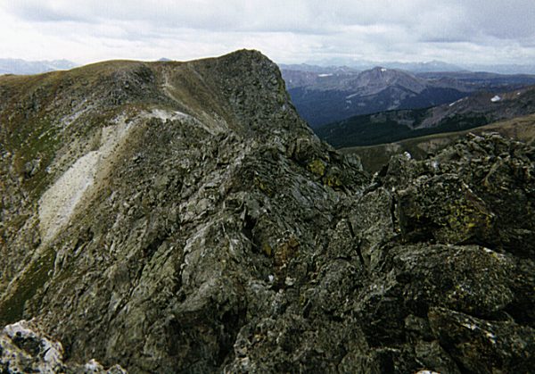 Looking Southwest along the summit ridge.