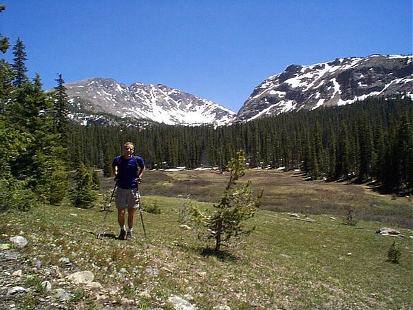 Steve, between the fork in the trails. (Is Columbine Lake up there?)