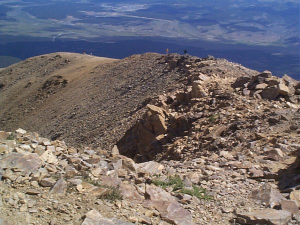 Looking back down the trail from the summit.