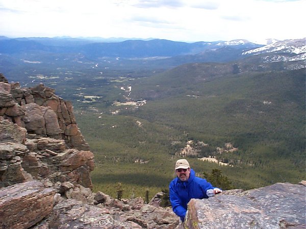 It was so windy on top, even an experienced hiker like Mike had to chase after a baggy which flew out of his pack while on the summit.