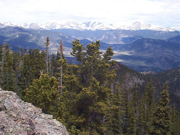 Again from the summit, looking to the north you can see Chapin, Chiquita, Ypsilon, Fairchild, Hagues, and Mummy mountains.