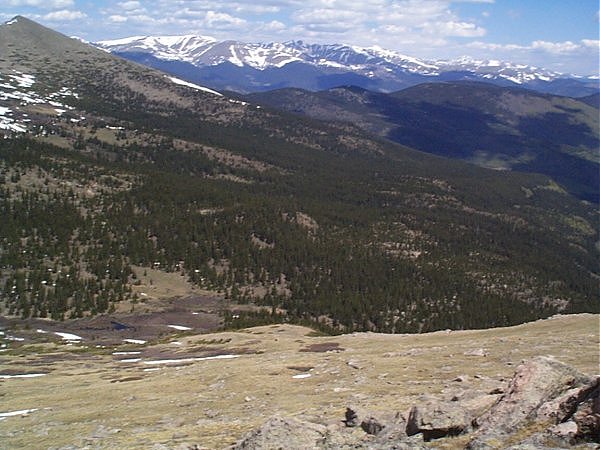 Looking back down the valley from up on the ridge.