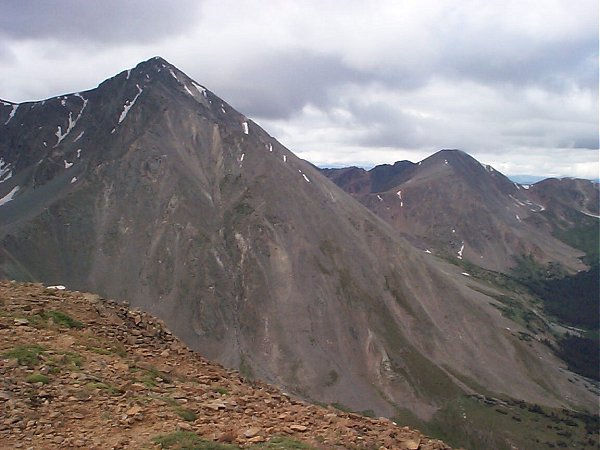 Torreys Peak (left) and Grizzly Peak (right distant).
