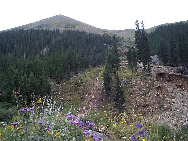 Kelso Mountain as seen from the all-weather road to the trailhead (looking south).