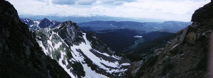 Panoramic view of the valley from which we came.