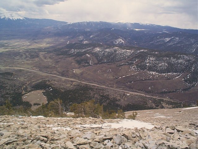 Looking back down towards the highway.