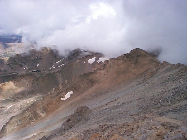 Also from the summit, the view northwest on the back side of the mountain looks impressive, but ...