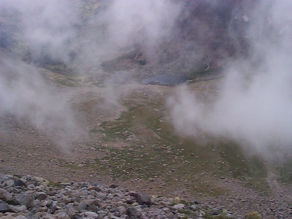 Then I took a photo looking down on where I was headed - North Halfmoon Lakes.