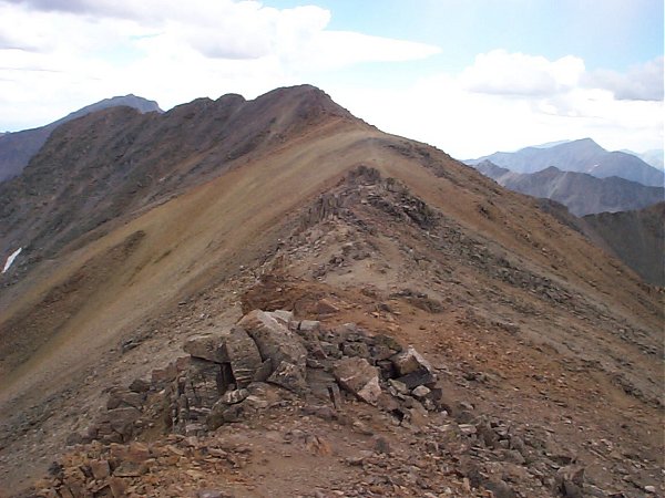 It's a long traverse over to the summit.