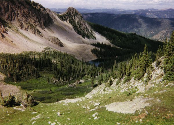 Looking down on American Lake on the way back.