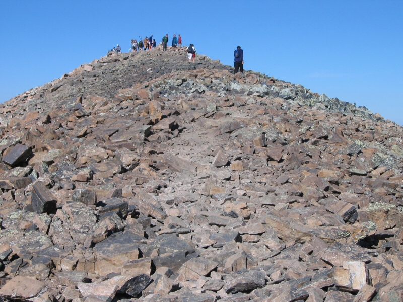 Almost to the top!  Can you see the trail?