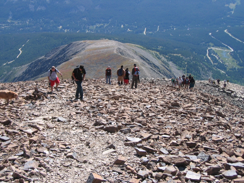 Time to head back down through the crowds still coming up.
