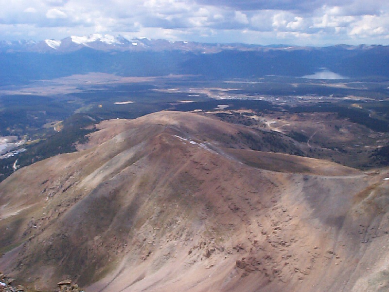 I began the day by ascending an obvious ridge leading from where I parked directly to the ridge just south of Dyer Mountain.  This view from the top of the ridge is looking west and shows Turquoise Lake in the distance.