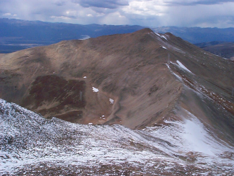 Looking west-northwest to the summit of West Dyer Mountain (elevation 13,047 feet) which I did not climb this day.