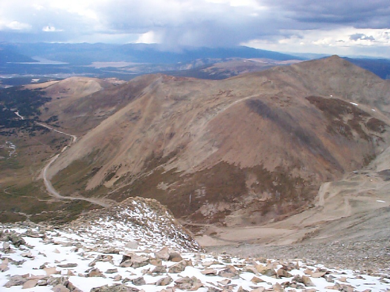 This photo shows the hill I climbed and the ridge I gained to access Dyer Mountain.