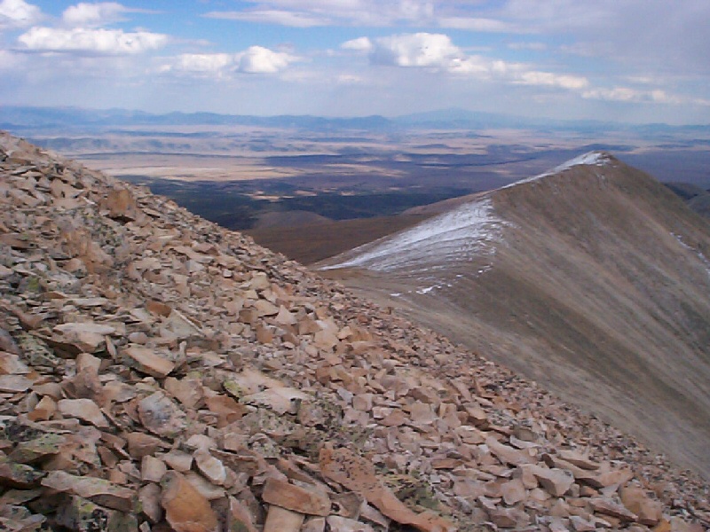 And here is what the White Ridge (elevation 13,684 feet) looks like to the east.