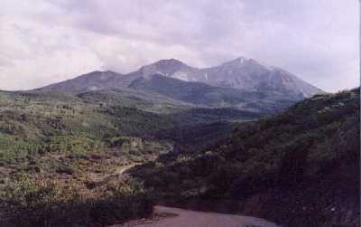 Mount Sopris from Prince Creek Road.