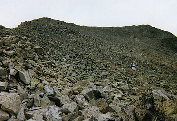 Coming down the steep / loose section.