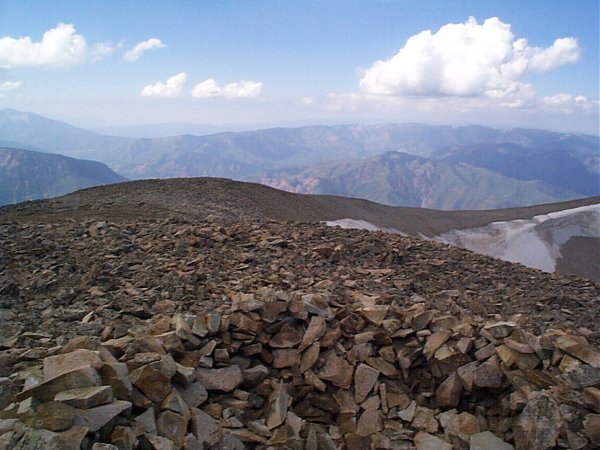 The summit of West Mount Sopris from the summit of East Mount Sopris.