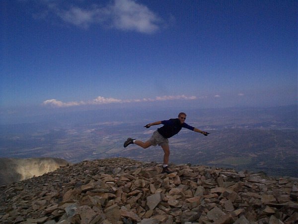 Steve - doing a phoon on the summit.