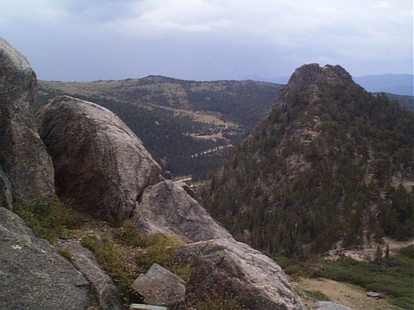 The view down valley.