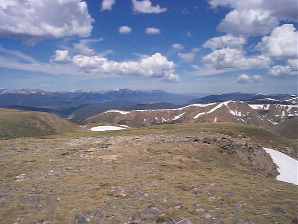 Again from the summit, looking northwest over Dillon Reservoir and beyond.