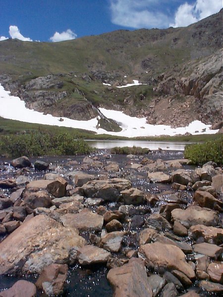 The outlet of Gibson Lake. Can't you just hear the water trickling through the rocks?