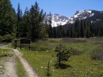 Entering the Indian Peaks Wilderness. Entering the Indian Peaks Wilderness.