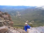 It was so windy on top, even an experienced hiker like Mike had to chase after a baggy which flew out of his pack while on the summit.