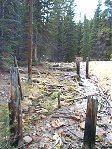 Remnants of the Eugenia Mine about 1.3 miles into the hike (9,908 feet).