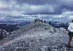 The crowd on the summit of Grays Peak.