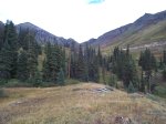 The way up to the Grand Turk (not visible) heads up through this valley and between the notch at the far end.