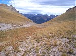 Once through the notch at the head of the valley, the terrain wasn't quite as intimidating and the view looking back on our path was stunning!