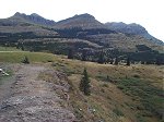 On the day of our hike, from left to right, West Turkshead Peak (12,849 feet), Turkshead Peak (12,734 feet), and Grand Turk (13,160 feet).  This photo taken from the overlook on Hwy. 550.