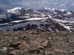 The long circuitious traverse (center left) to/from the summit of Gray Wolf Mountain. The long circuitious traverse (center left) to/from the summit of Gray Wolf Mountain.
