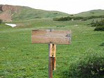 About three miles into the hike, the Continental Divide Trail splits off to the right towards Woods Creek and Jones Pass.