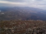 The view north-northeast towards Rocky Mountain National Park and Long's Peak.