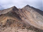 Sayers (13,738 feet) off to the southwest of the saddle.