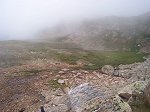 The clouds were rolling in pretty thick by the time I reached the northernmost of the two lakes.  A light rain began to fall, however this storm lacked thunder or lightning.  Whew!